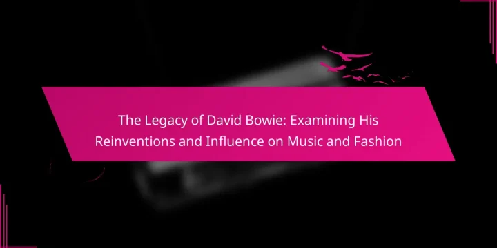 The Legacy of David Bowie: Examining His Reinventions and Influence on Music and Fashion