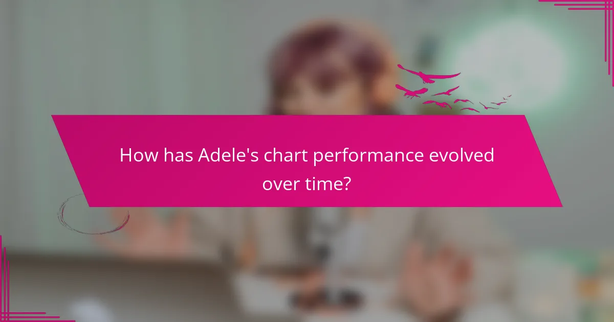 How has Adele's chart performance evolved over time?