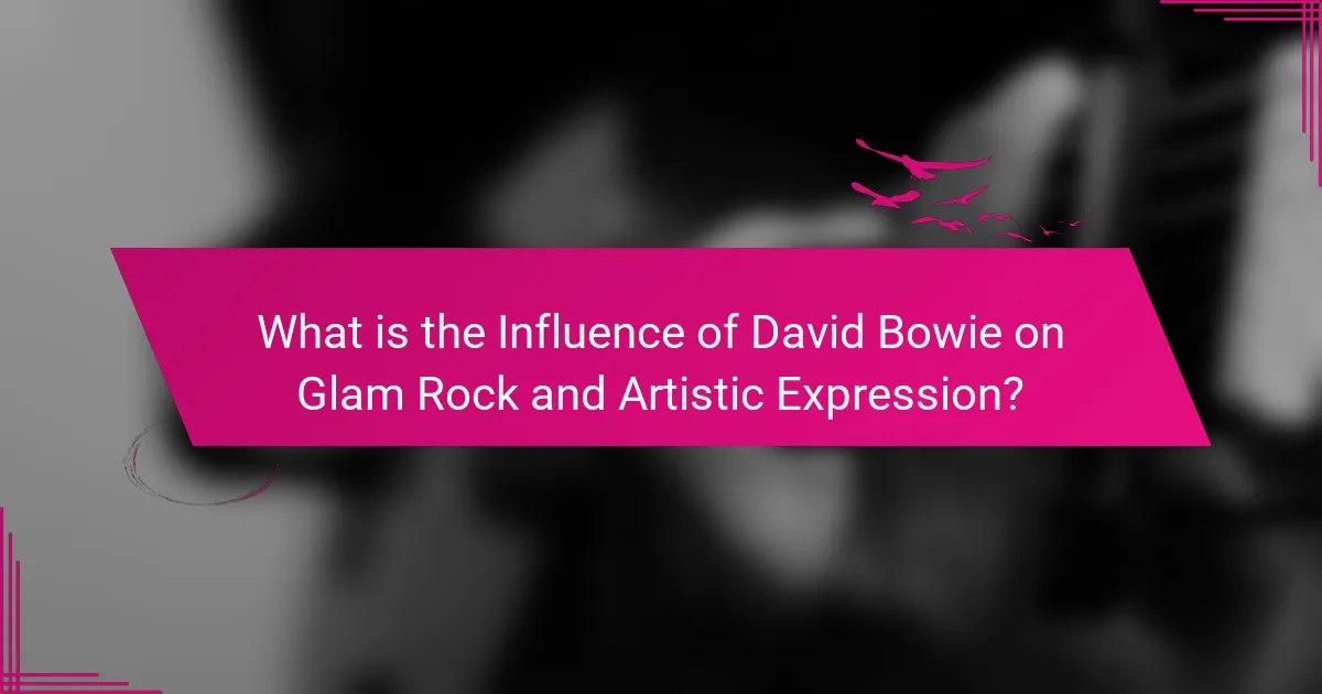 What is the Influence of David Bowie on Glam Rock and Artistic Expression?