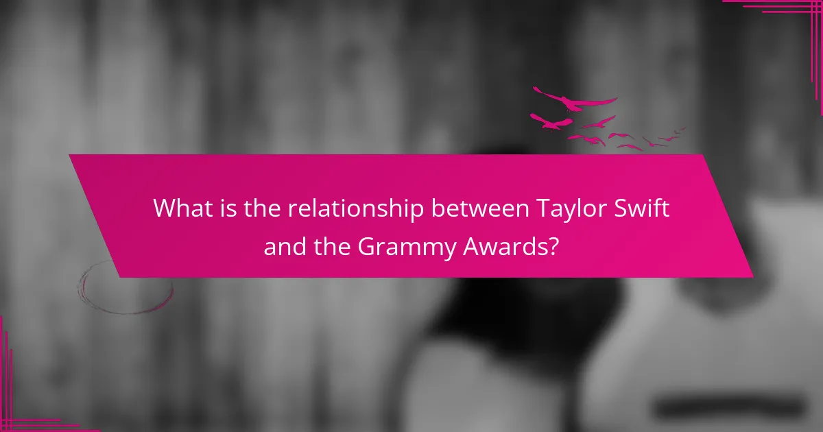 What is the relationship between Taylor Swift and the Grammy Awards?